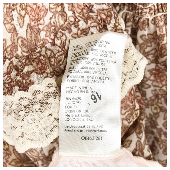 NWT Free People Pennie Printed Babydoll Mini Dress‎ Size Small - Picture 15 of 15